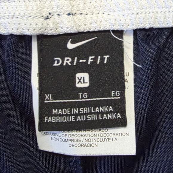 Nike Men’s XL Dri-FIT Blue Running Shorts White Stripe Athletic Drawstring - Picture 3 of 5